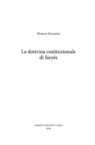 La dottrina costituzionale di Sieye  s