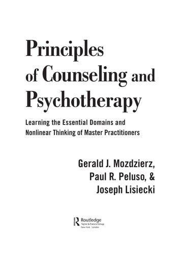 Principles of counseling and psychotherapy