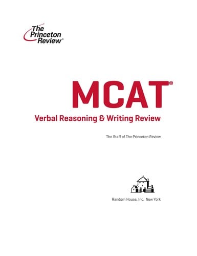 MCAT Verbal Reasoning & Writing Review 