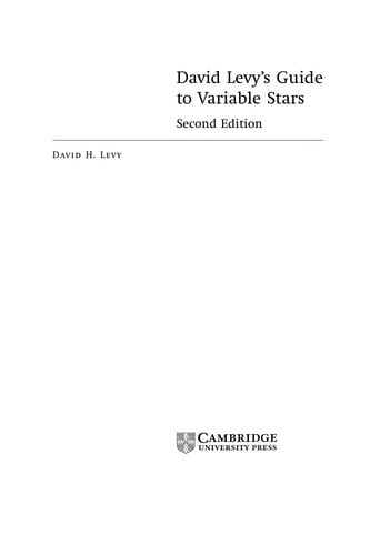 David Levy's Guide to Variable Stars