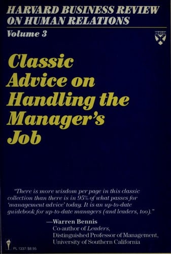 Harvard business review on human relations