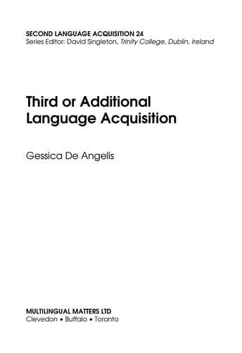 Third or additional language acquisition