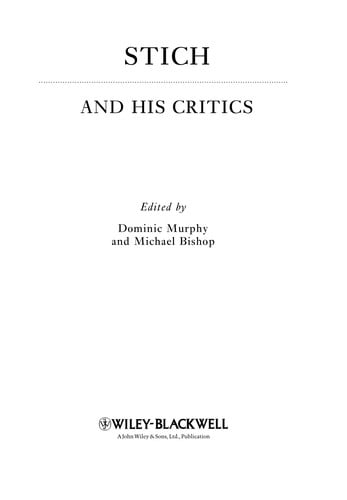 Stich and his critics