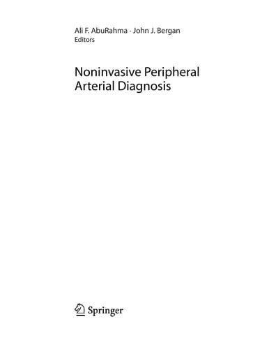 Noninvasive peripheral arterial diagnosis