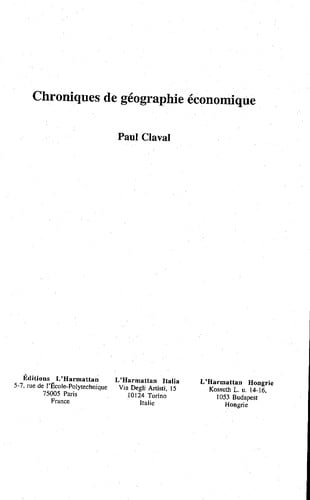 Chroniques de ge ographie e conomique