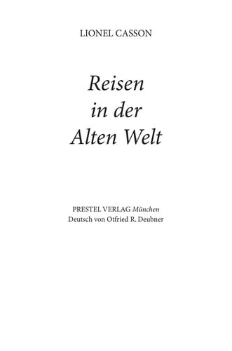 Reisen in der Alten Welt