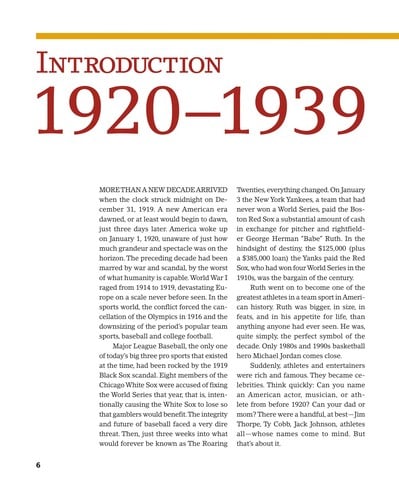 Sports in America, 1920-1939