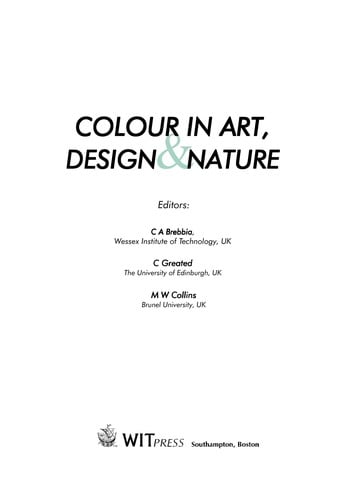 Colour in art, design & nature
