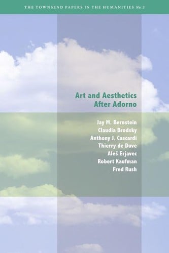 Art and aesthetics after Adorno