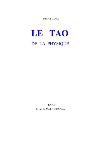 Tao de la physique