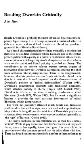 Reading Dworkin critically