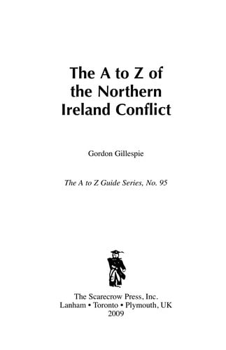 The A to Z of the Northern Ireland Conflict