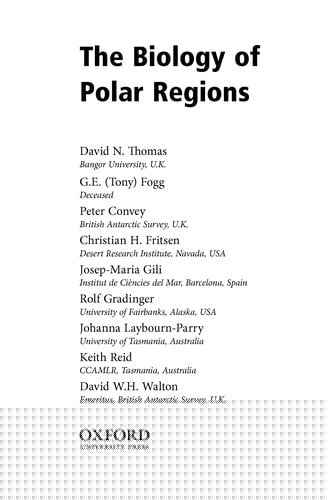 The biology of polar regions