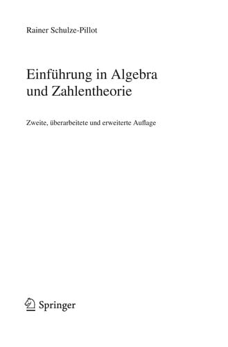Einfu hrung in Algebra und Zahlentheorie
