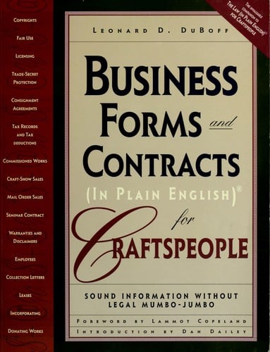 Business forms and contracts (in plain English) for craftspeople