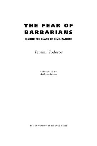 The fear of barbarians