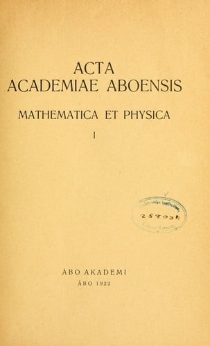 Acta Academiae Aboensis