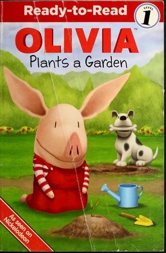 Olivia plants a garden