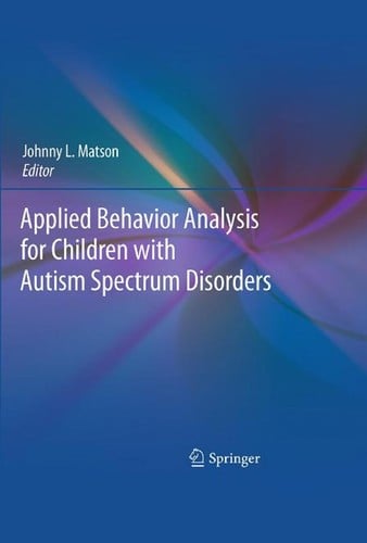 Applied behavior analysis for children with autism spectrum disorders