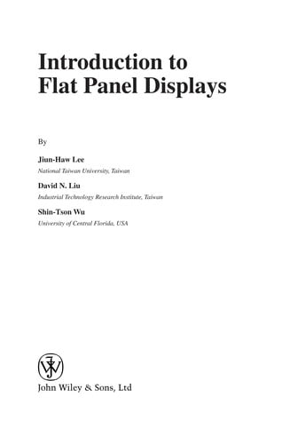 Introduction to flat panel displays