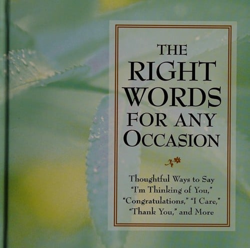 The right words for any occasion