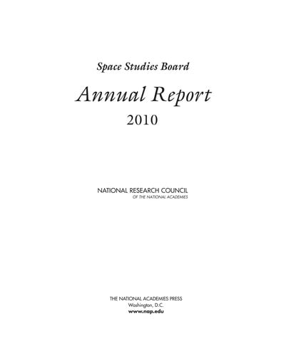 Space Studies Board annual report