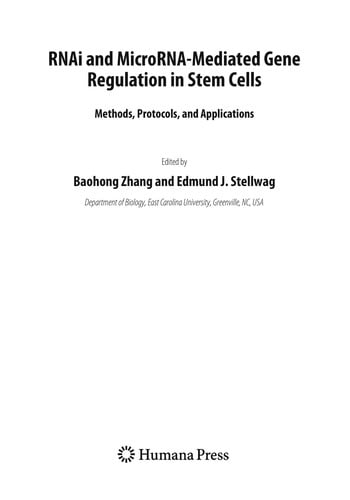 RNAi and microRNA-mediated gene regulation in stem cells