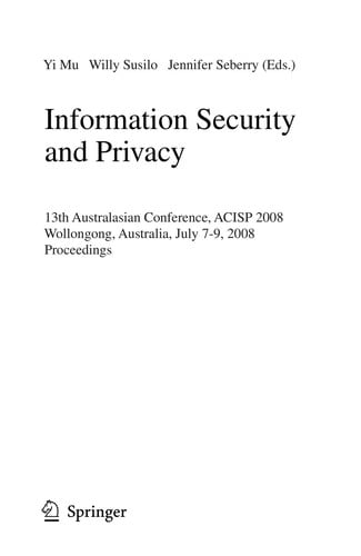 Information Security and Privacy