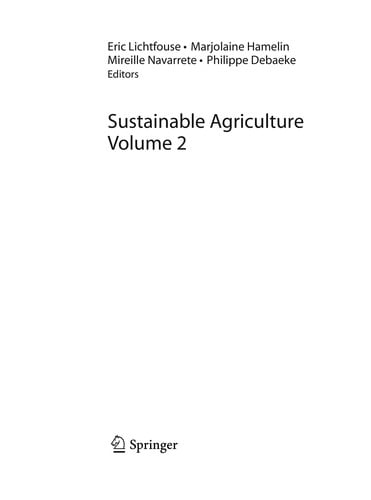 Sustainable Agriculture Volume 2