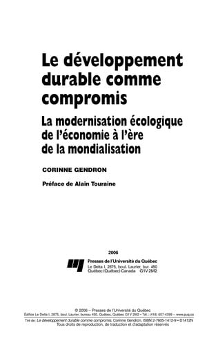 Le développement durable comme compromis