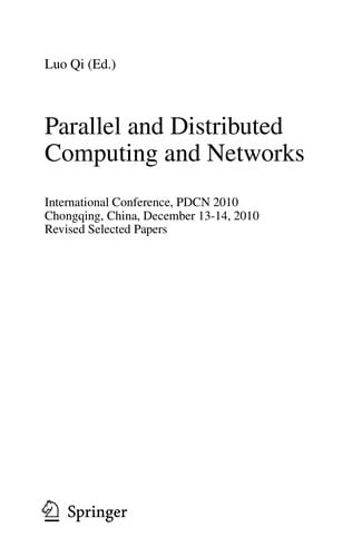 Parallel and Distributed Computing and Networks