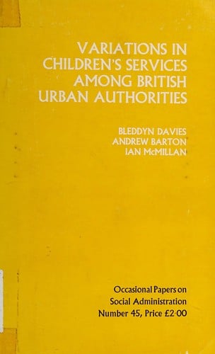 Variations in children's services among British urban authorities