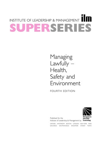 Managing Lawfully - Health, Safety and Environment Super Series