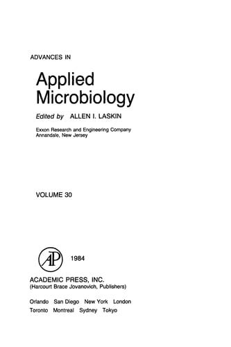 Advances in Applied Microbiology, 30