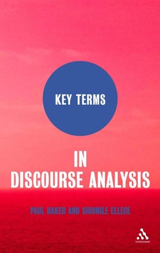Key terms in discourse analysis
