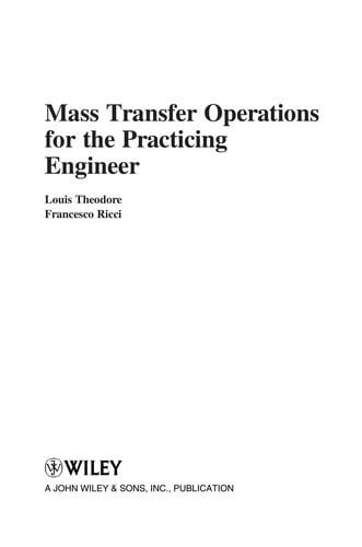 Mass transfer operations for the practicing engineer
