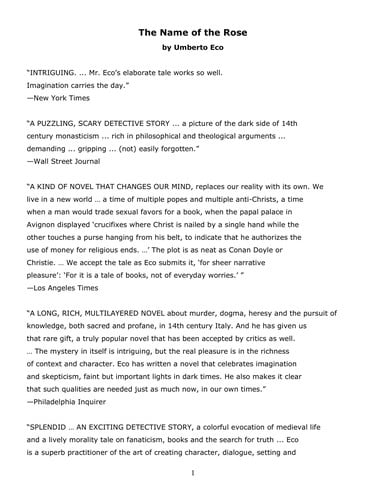 The name of the rose