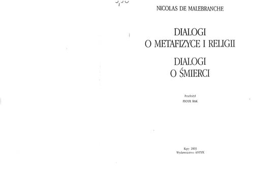 Dialogi o metafizyce i religii