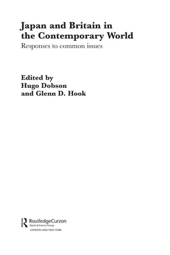 Japan and Britain in the contemporary world