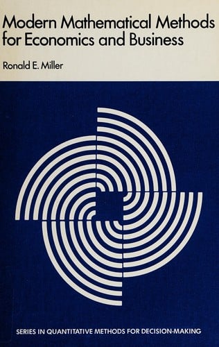 Modern mathematical methods for economics and business