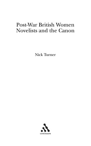 Post-war British women novelists and the canon