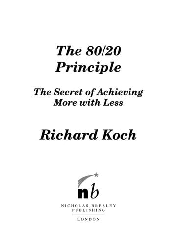 The 80/20 principle