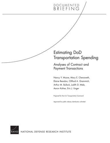 Estimating DoD transportation spending