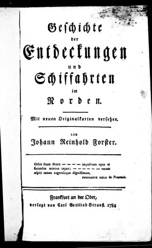Geschichte der Entdeckungen und Schiffahrten im Norden