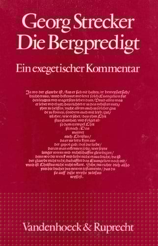 Die Bergpredigt