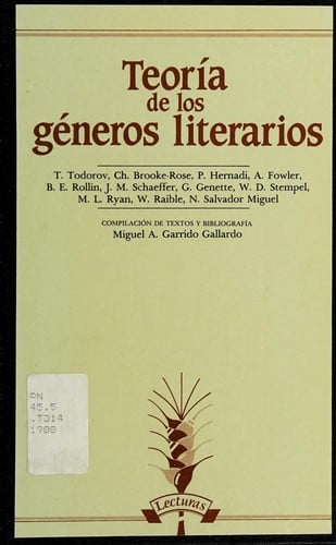Teoría de los géneros literarios