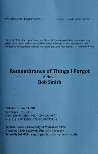 Remembrance of things I forgot
