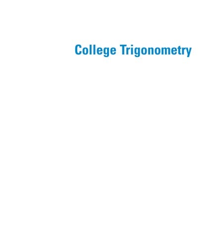 College trigonometry