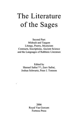 The literature of the sages