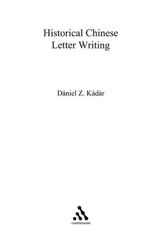 Historical Chinese letter writing